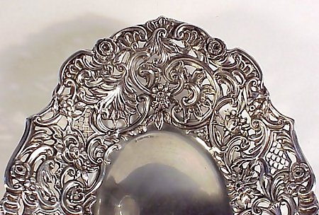 Victorian English Sterling Silver Reticulated Oval Dish