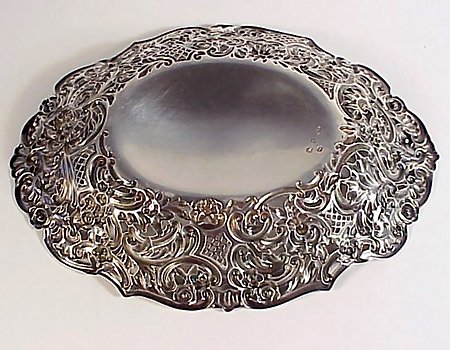 Victorian English Sterling Silver Reticulated Oval Dish