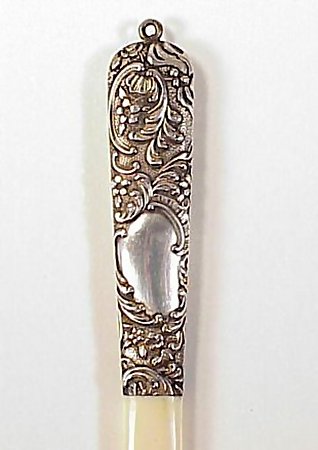 Victorian French Silver &amp; Ivory Letter Opener  Bookmark