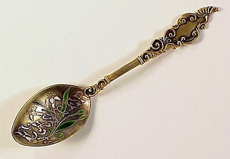 Enamel Sterling Silver EASTER Souvenir Demitasse Spoon