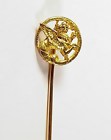 French Victorian 18K Gold Mythological Dragon Stick Pin