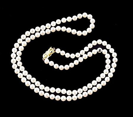 Mikimoto 29&quot; Strand 6mm AA Pearl Necklace 14K Clasp