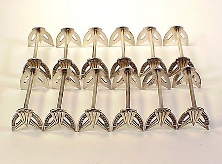 12 French Art Deco Silverplate Knife Rests