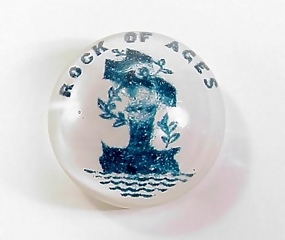 South Jersey “Rock of Ages” Frit Glass Paperweight