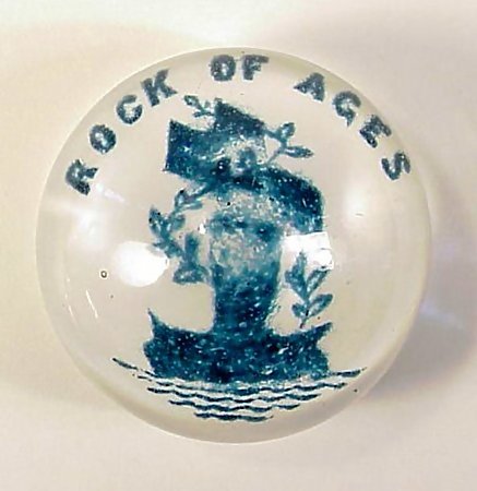 South Jersey “Rock of Ages” Frit Glass Paperweight