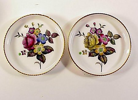8 Royal Worcester Hand Painted Floral Porcelain Coaster