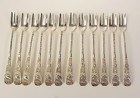 12 Victorian Sterling Silver Seafood / Cocktail Forks