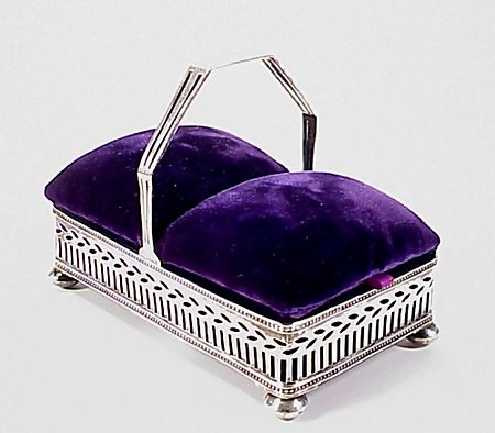 Tiffany & Co. Sterling Silver Pin Cushion Sewing Box