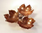 Alfredo Sciarrotta Copper Triple Leaf Dish