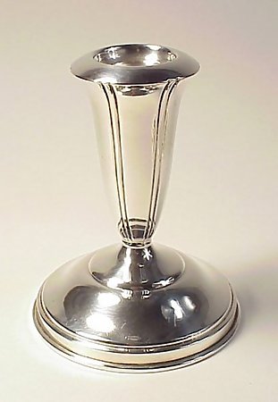 Modernist Sterling Silver Tulip-Form Short Candlesticks