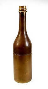 Art Deco Brass Bottle Figural Cocktail Shaker