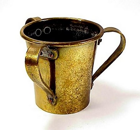 Imperial Russian Hammered Brass 3-Handled Loving Cup