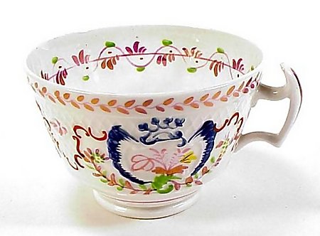 English Pink Lustre Porcelain Cup &amp; Saucer