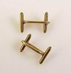 Art Deco 18K Gold Toggle Chain Link Cufflinks