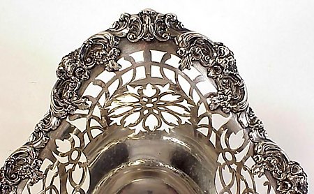 Victorian Gorham Sterling Silver Footed Pierced Basket