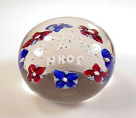 Antique Union Glass Company Glass Paperweight