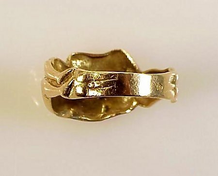 French Art Nouveau 18K Gold Erotic Ring