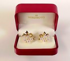 Mikimoto 18K Gold, Diamond & AAA Pearl Earrings