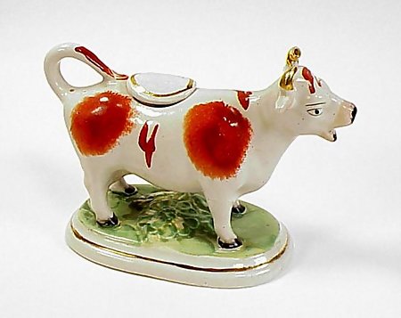 Staffordshire Pottery Cow Creamer