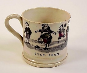 Staffordshire Pottery Child's Transferware Mug