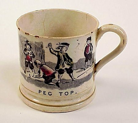 Staffordshire Pottery Child's Transferware Mug