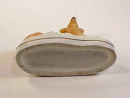 Staffordshire Pottery Deer Inkwell Quill Holder