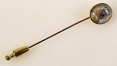 Victorian 14K Gold &amp; Essex Crystal Bulldog Stick Pin