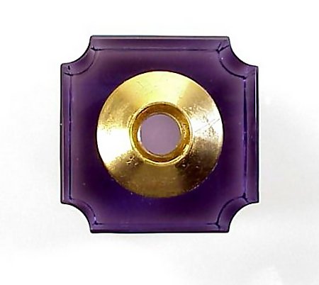 Art Deco Czech Amethyst Glass &amp; Brass Inkwell