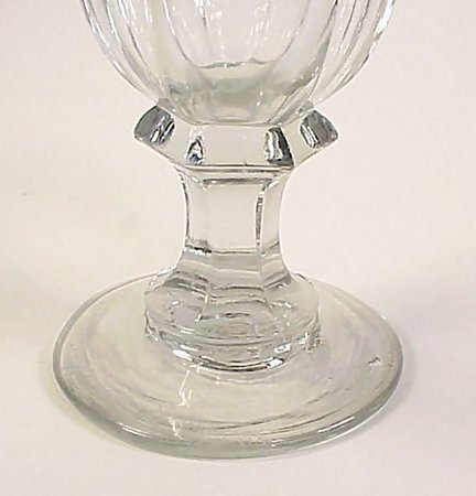 Early American Pattern Glass Flint COLONIAL Ale Goblet