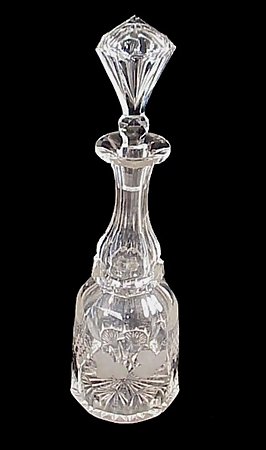 Early Cut & Etched Glass Decanter