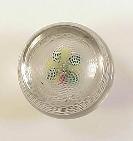New England Glass Co. Mixed Fruit Glass Paperweight