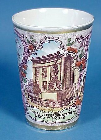 Austrian Porcelain LOUISVILLE Souvenir Glass