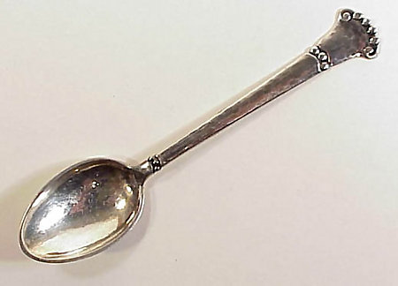 12 Art Deco Danish Sterling Silver Coffee Spoons