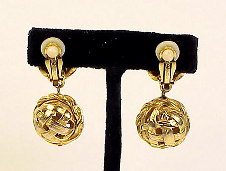 Vintage Signed Givenchy Costume Goldtone Earrings