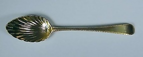 Gilt George III Sterling Silver Serving Spoon
