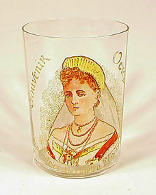 Tsarina Alexandra Feodorovna Paris Visit Souvenir Glass