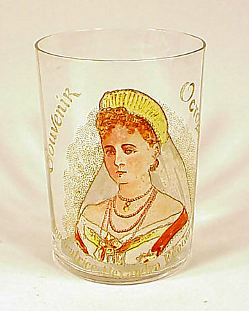 Tsarina Alexandra Feodorovna Paris Visit Souvenir Glass