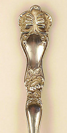 Art Nouveau Sterling Silver Olive Serving Spoon