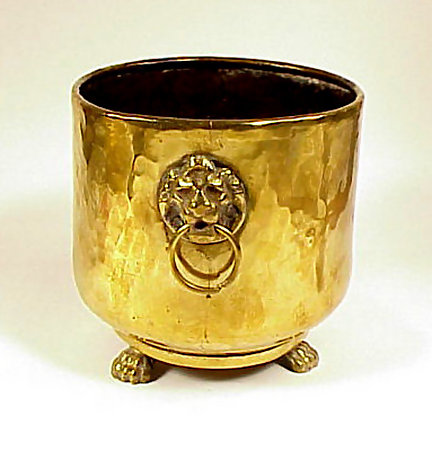 Imperial Russian Hammered Brass Jardiniere