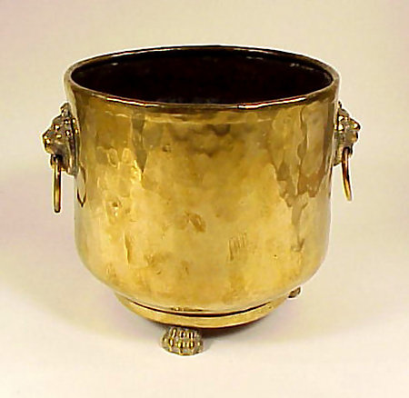 Imperial Russian Hammered Brass Jardiniere