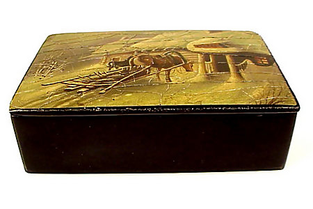 Imperial Russian Vishniakov Lacquer Box