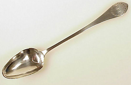 John Brown Baltimore Coin Silver Rattail Pap Spoon