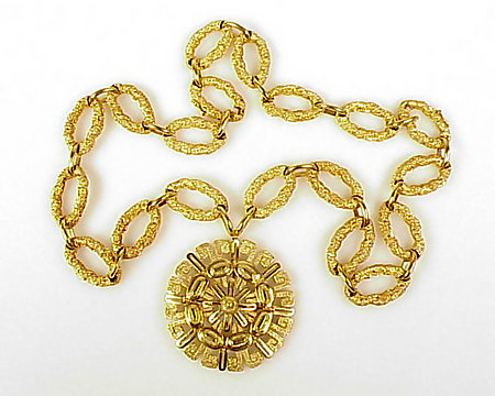 Signed Henry Dunay 18K Gold Necklace, Bracelet &amp; Brooch