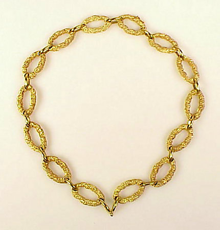 Signed Henry Dunay 18K Gold Necklace, Bracelet &amp; Brooch