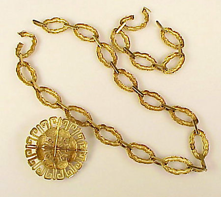 Signed Henry Dunay 18K Gold Necklace, Bracelet &amp; Brooch