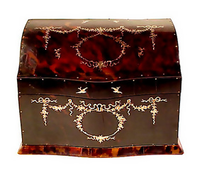 Edwardian Tortoiseshell & Gold Pique Letter Box