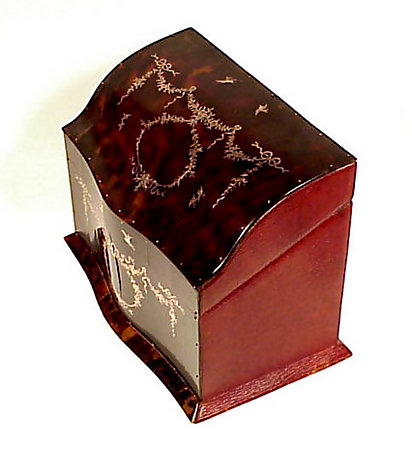 Edwardian Tortoiseshell &amp; Gold Pique Letter Box