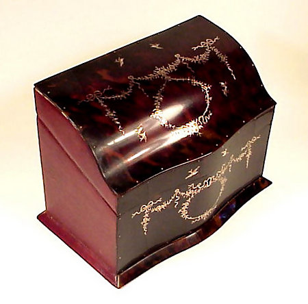 Edwardian Tortoiseshell &amp; Gold Pique Letter Box