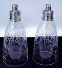 Sterling Silver & Etched Glass Candle Shades