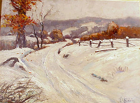 H. Don Donnell Pennsylvania Impressionist Snowscape